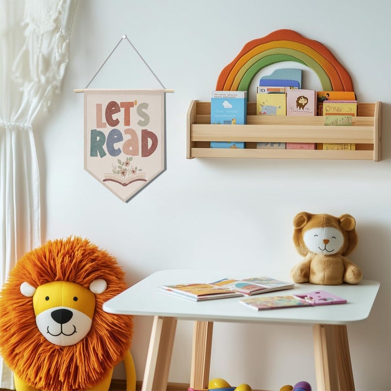 XFN Reading Nook Classroom Wall Decor Wall Decor Library Decor Educational Wall Hanging Pennant Flag Banner Teacher Office Nursery Reading Corner Home Bookshelf Decor Wall Art Birthday Book Lovers Gifts - Image 2
